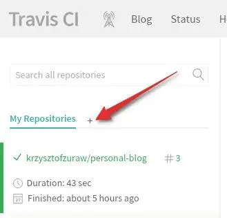 Travis - my repositories